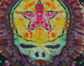 Hand made reverse tie dye shirt 2XL grateful dead stealie mushroom dark star