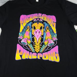 Pigeons playing ping pong shirt medium NOT VINTAGE