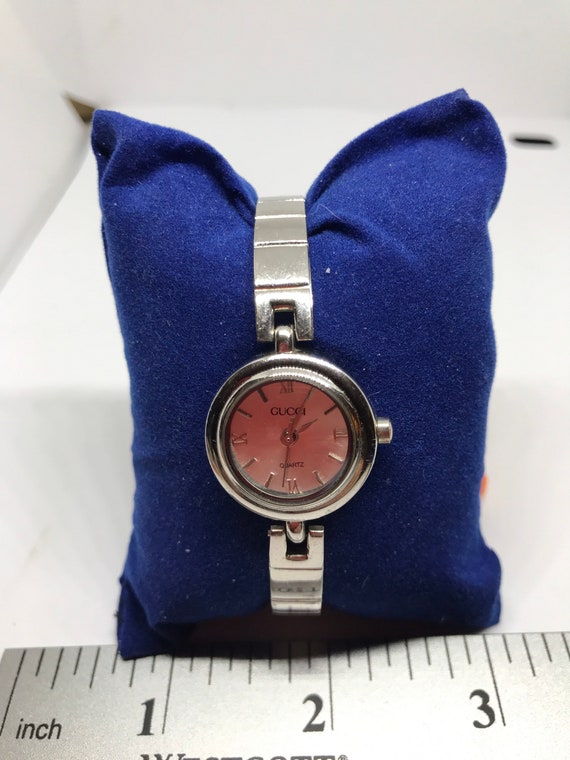 Vintage Silver Faced GUCCI Women’s Wrist Watch - image 4
