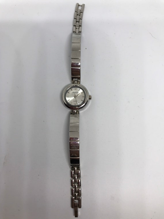 Vintage Silver Faced GUCCI Women’s Wrist Watch - image 9