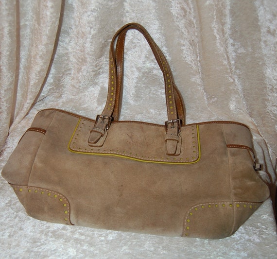 Vintage Coach No. G04Q-1430 Buckskin Suede Leather Purse With