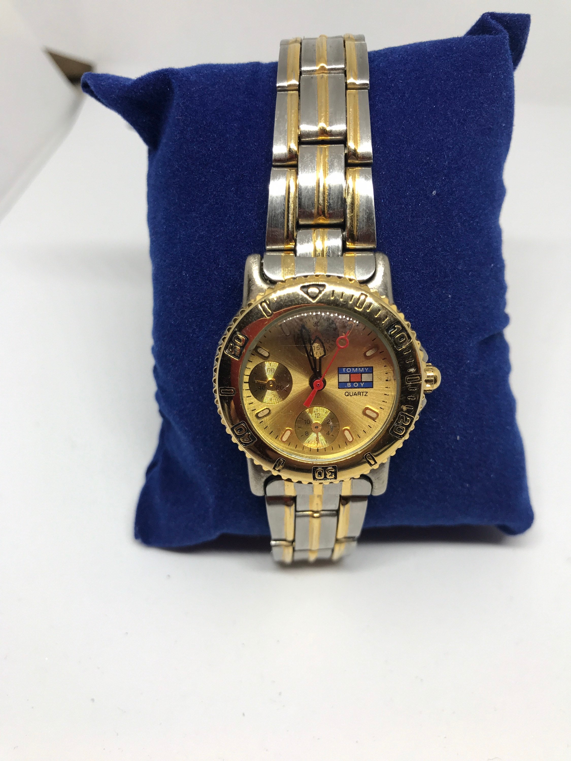 Vintage Gold Face 2 Tone Bracelet Tommy Boy Womens Wrist Watch Etsy