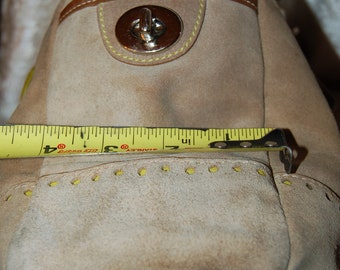 Vintage Coach No. G04Q-1430 Buckskin Suede Leather Purse With
