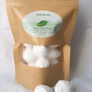 All natural toilet bombs refill pack / 15 ct/ natural toilet cleaner / toilet tabs image 1