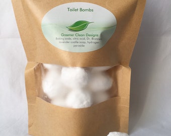 All natural toilet bombs refill pack / 15 ct/ natural toilet cleaner / toilet tabs