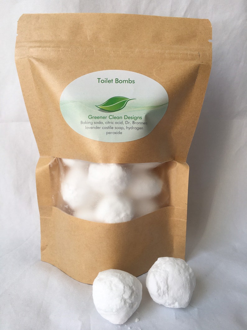 All natural toilet bombs refill pack / 15 ct/ natural toilet cleaner / toilet tabs image 1