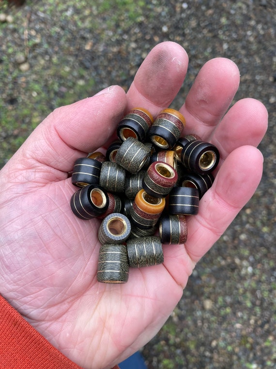 EDC Paracord Lanyard Bead Olive Drab Green Micarta, and EDC Paracord Lanyard Bead Olive Drab Green Micarta, and
