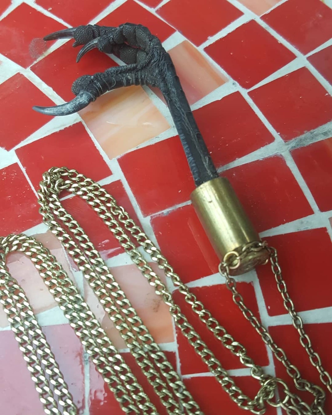 Real Crows Feet Necklace Etsy