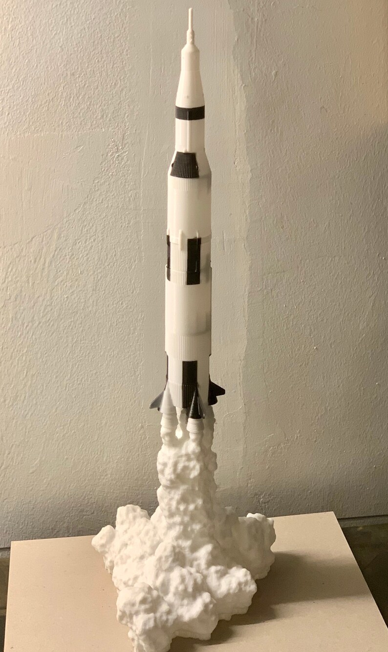 Saturn V Rocket 1/310 Scale 3D Printed Etsy
