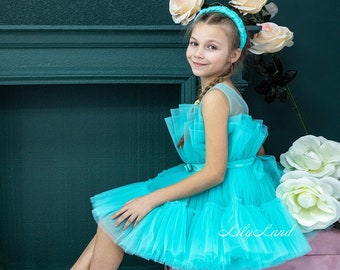 Abito in tulle per bambini tutù per bambini, abito da ballo di fine anno, servizio fotografico per il primo compleanno, abito da ragazza di fiori, occasioni speciali, abiti da spettacolo