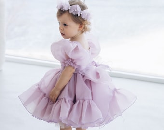 READY TO SHIP, Birthday Party Dress, Tutu Pageant Puffy Toddler Dress, Flower Girl Dress, Prom Ball Gown, Special Occasion, Baby Photoshoot