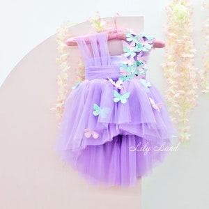 Butterfly baby birthday dress, flower girl dress with butterflies, first birthday dress, baby butterfly dress, princess butterfly