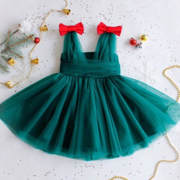 Baby Christmas Dress Etsy