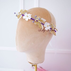 Gold Butterfly Baby Girl Crown, Pageant Princess Prom Grown, Flower Girl Hair Accessory, Butterfly Birthday Girl Headband, Toddler Headband