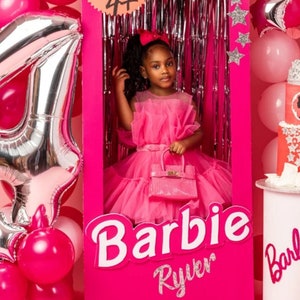 Hot Pink Birthday Girl Dress, Ready To Ship, Tutu Tulle Dress, Pink Doll Girl Gown, Fast Delivery From USA, Pageant Dress
