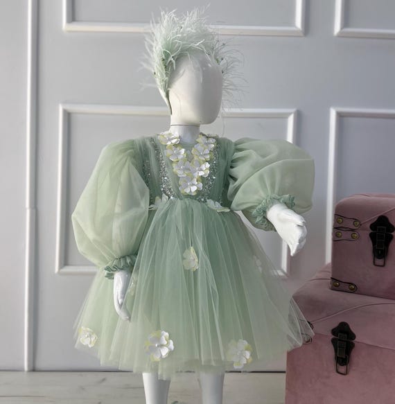 olive green toddler dress Kidiwi Rison Pink Baroque Floral Smocked Cotton Dress