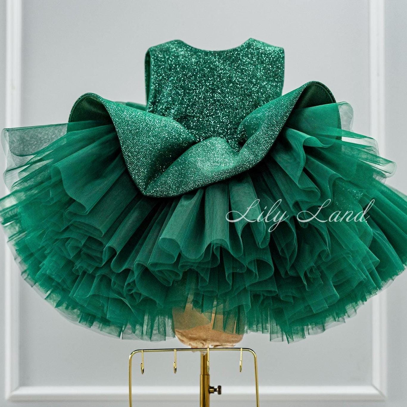 hunter green infant dress Green Toddler Dress| High-Quality Styles main image 0