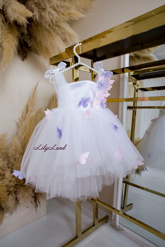 White Tulle Tutu Toddler Dress, Butterfly First Birthday Baby Dress, Flower  Girl Dress, Prom Gown, Special Occasion, Smash Cake Photoshoot - Etsy