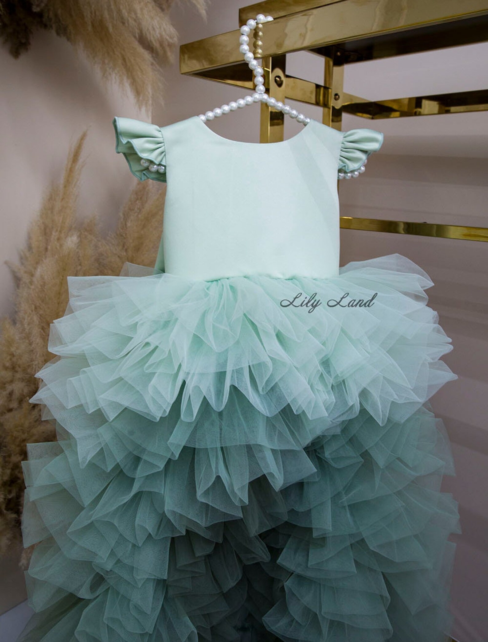 Sage Green Toddler Birthday Dress Flower Girl Dress With Etsy