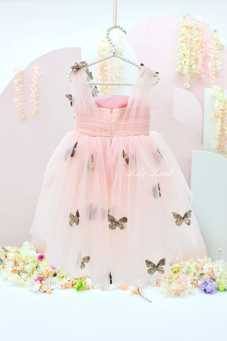 Gold Butterfly Baby Birthday Dress Birthday Baby Girl Dress Etsy