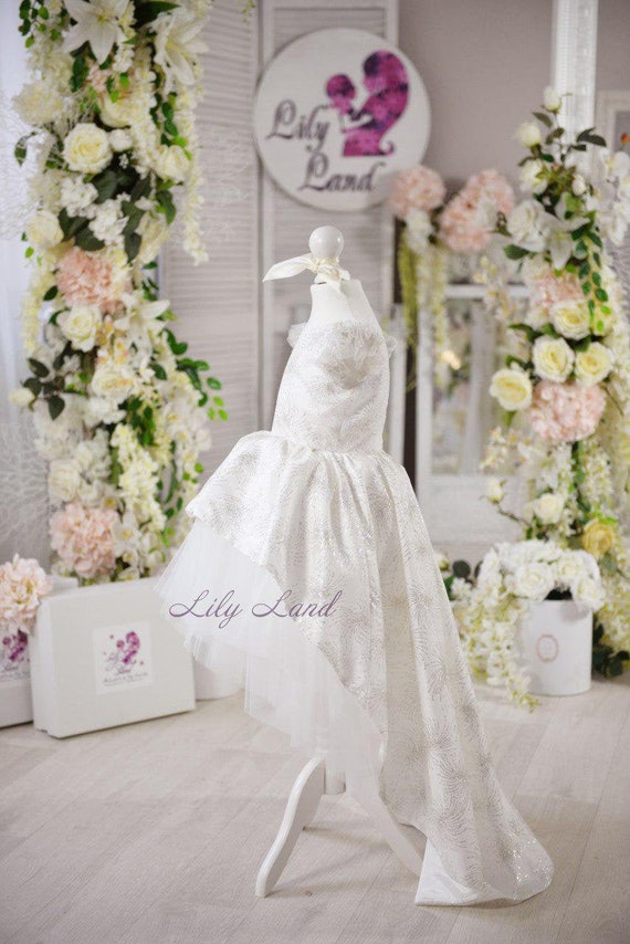 glitter flower girl dresses