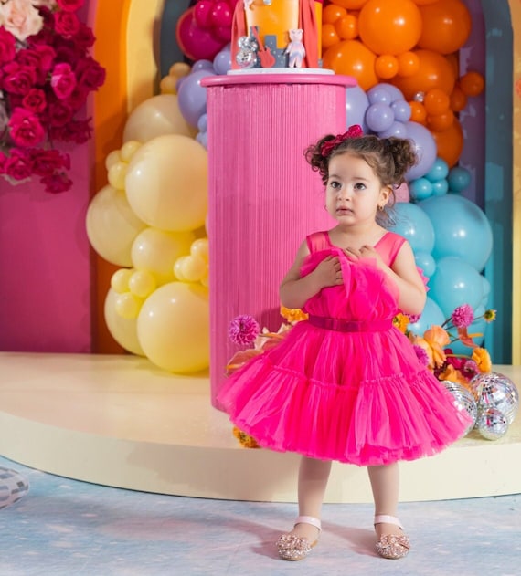 Baby pink dress for girl 2025