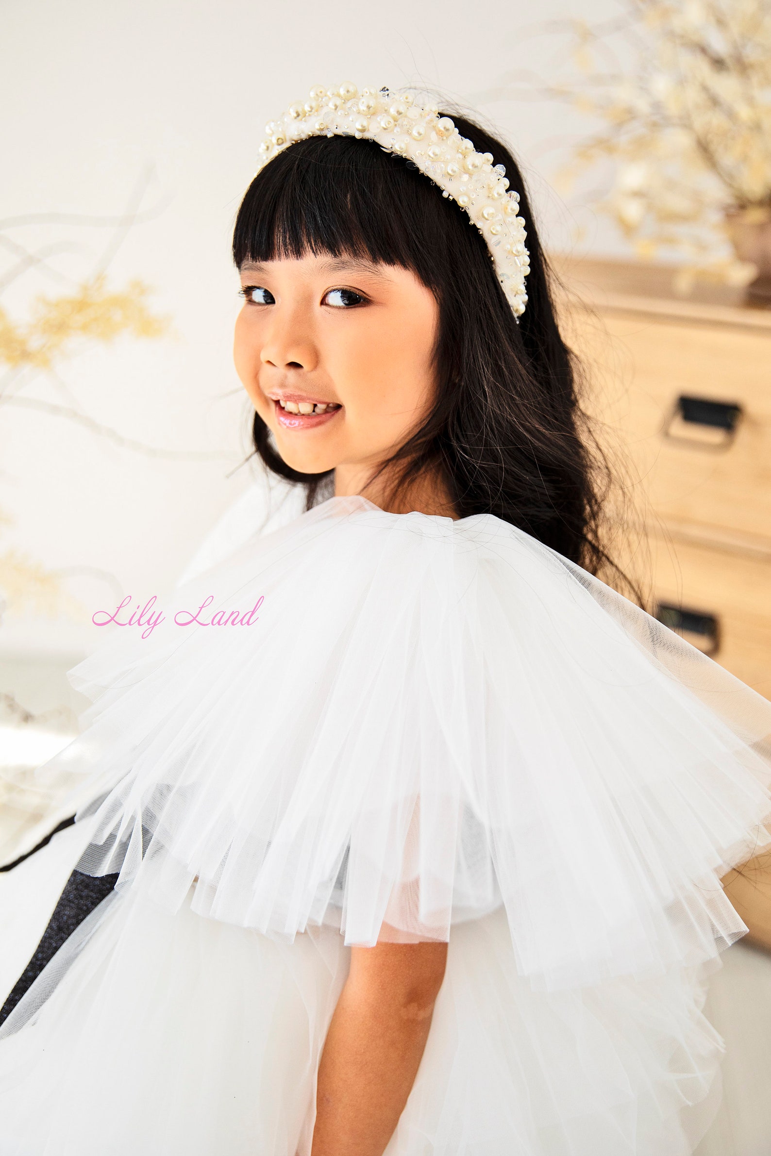 White Flower Girl Dress Birthday Baby Girl Dress Pageant Etsy