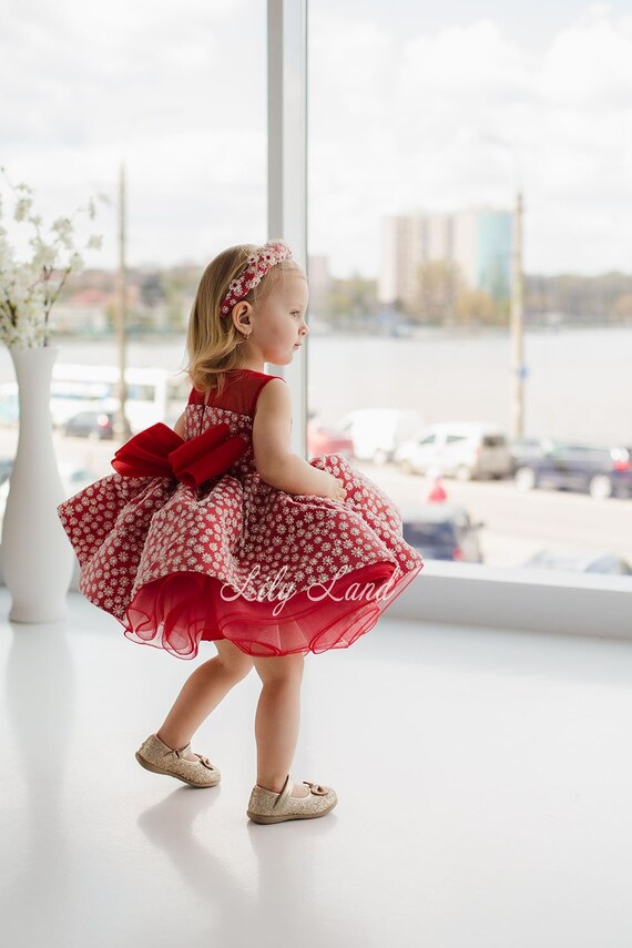 open lace back dress Red & White Plaid Short Sleeve Baby Girl & Toddler Dress – Carriage Boutique main image 1