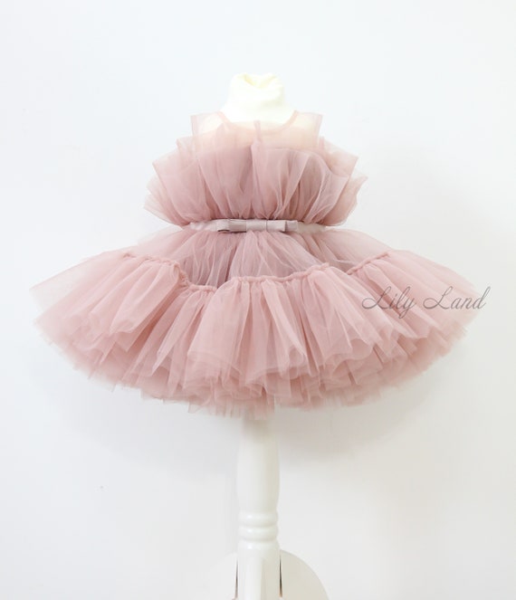 First Birthday Baby Dress Short Puffy ...