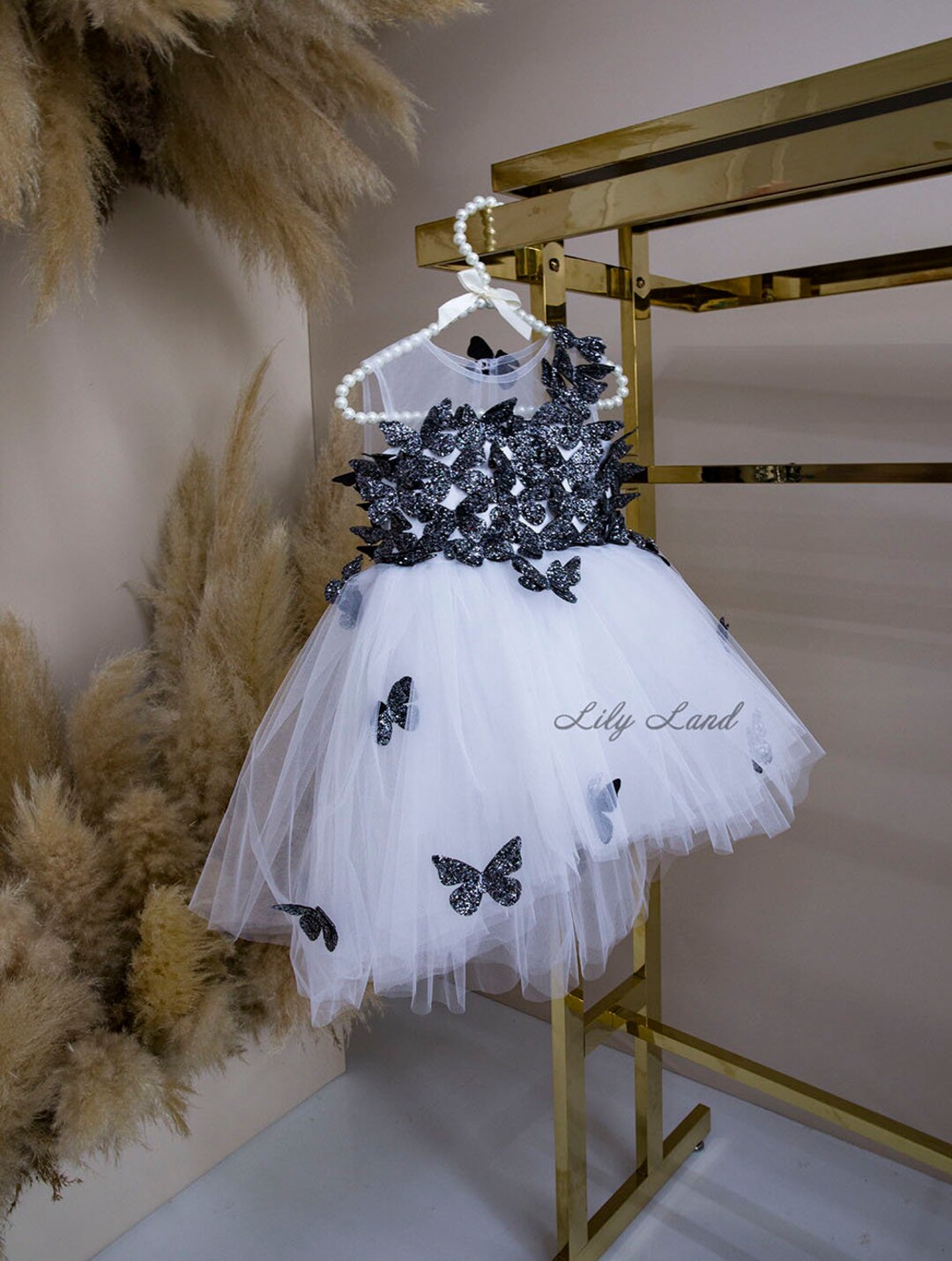 [PAKUA] / ☆ BUTTERFLY BABY DRESS / WHITE Butterfly First Birthday Baby Dress, White Flower Girl