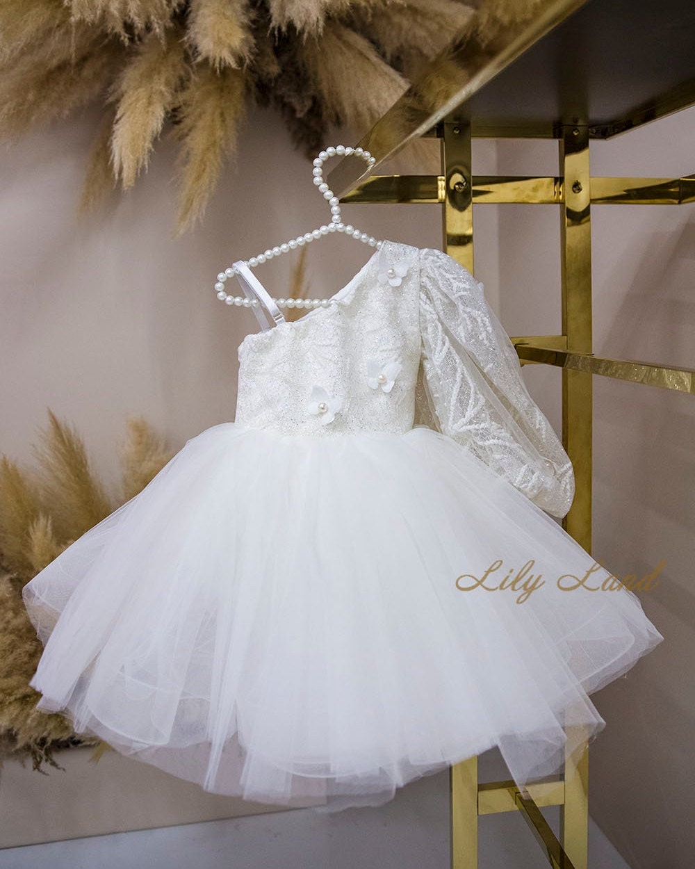 Child Girl Necklace Ivory Color Flower Dress Ceremony Wedding