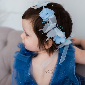Navy Blue Kiddie Party Gown GACH181