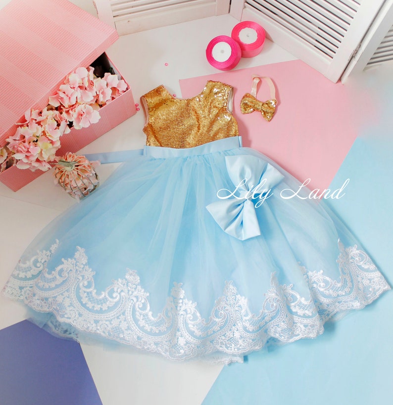 Sparkling Baby Dress Birthday Party Outfit for Girl Puffed Etsy