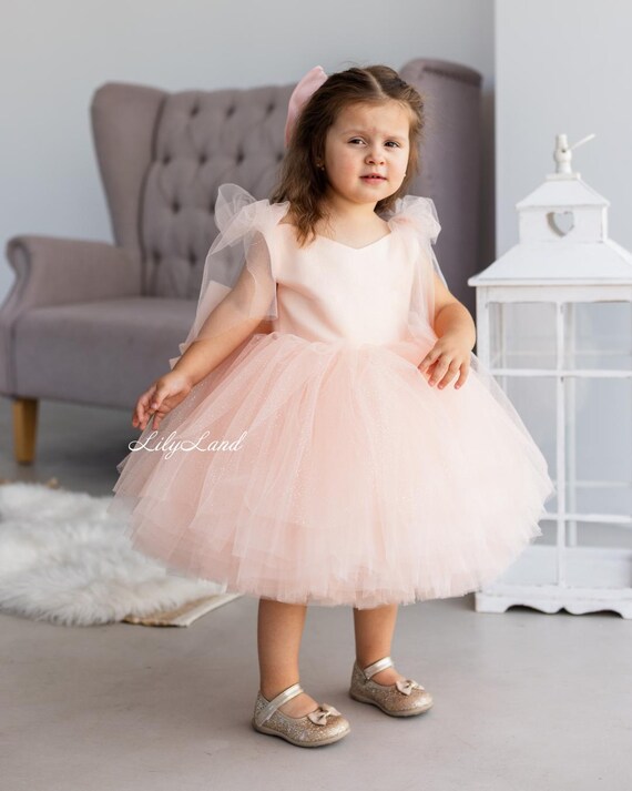 peach dress for party Peach A-line Evening Dresses Party Gowns with Flowy