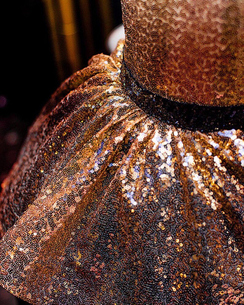 Gold sparkle dress for girl sequined dresses gorgeous flower girl gold dress glitter girls dress gold and black dress with train open back