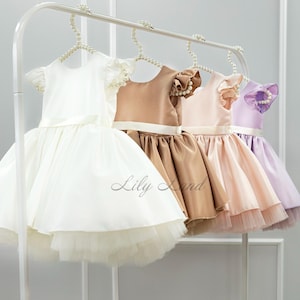 Flower Girl Dress, Birthday Baby Dance Party Attire, Pageant Toddler Prom Gown, Wedding Bridesmaid Special Occasion, First Communion Baptism
