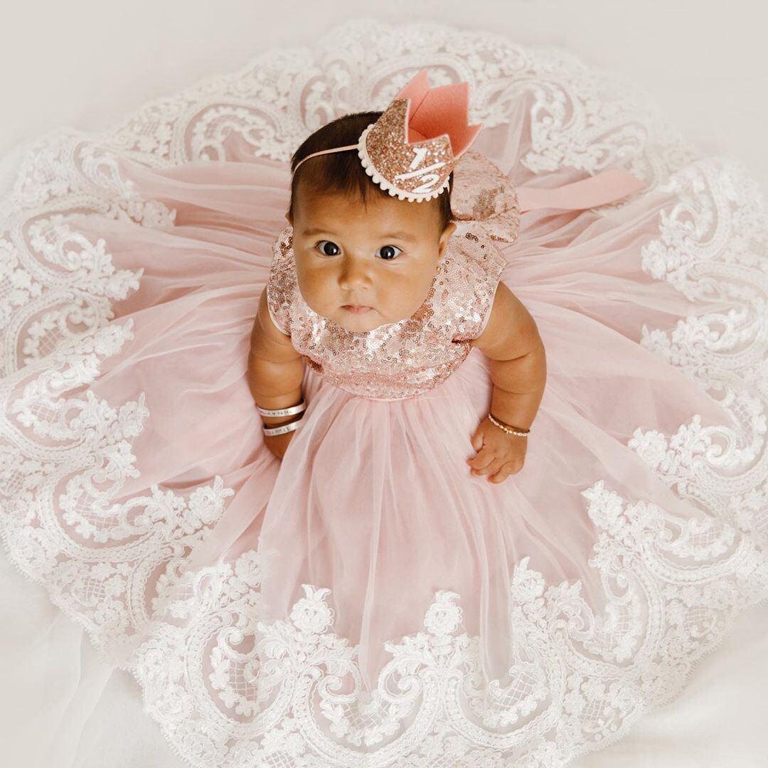 Birthday Party Dress Puffy Lace Dress for Baby Girl flower Girl Tutu Tulle Dress Sparkling Wedding Baby Dress First Birthday Etsy