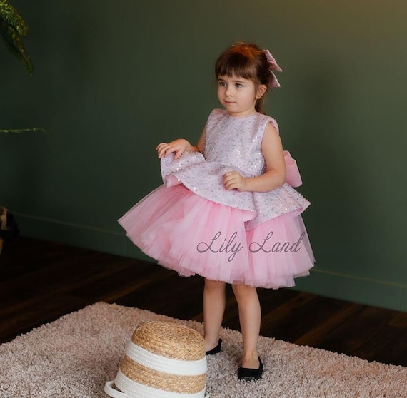 sparkling birthday dresses Kids Girls Glitter Puffy Sequin Princess Birthday Dresses – Children's  Territory a Unit of VIC&SI LLC