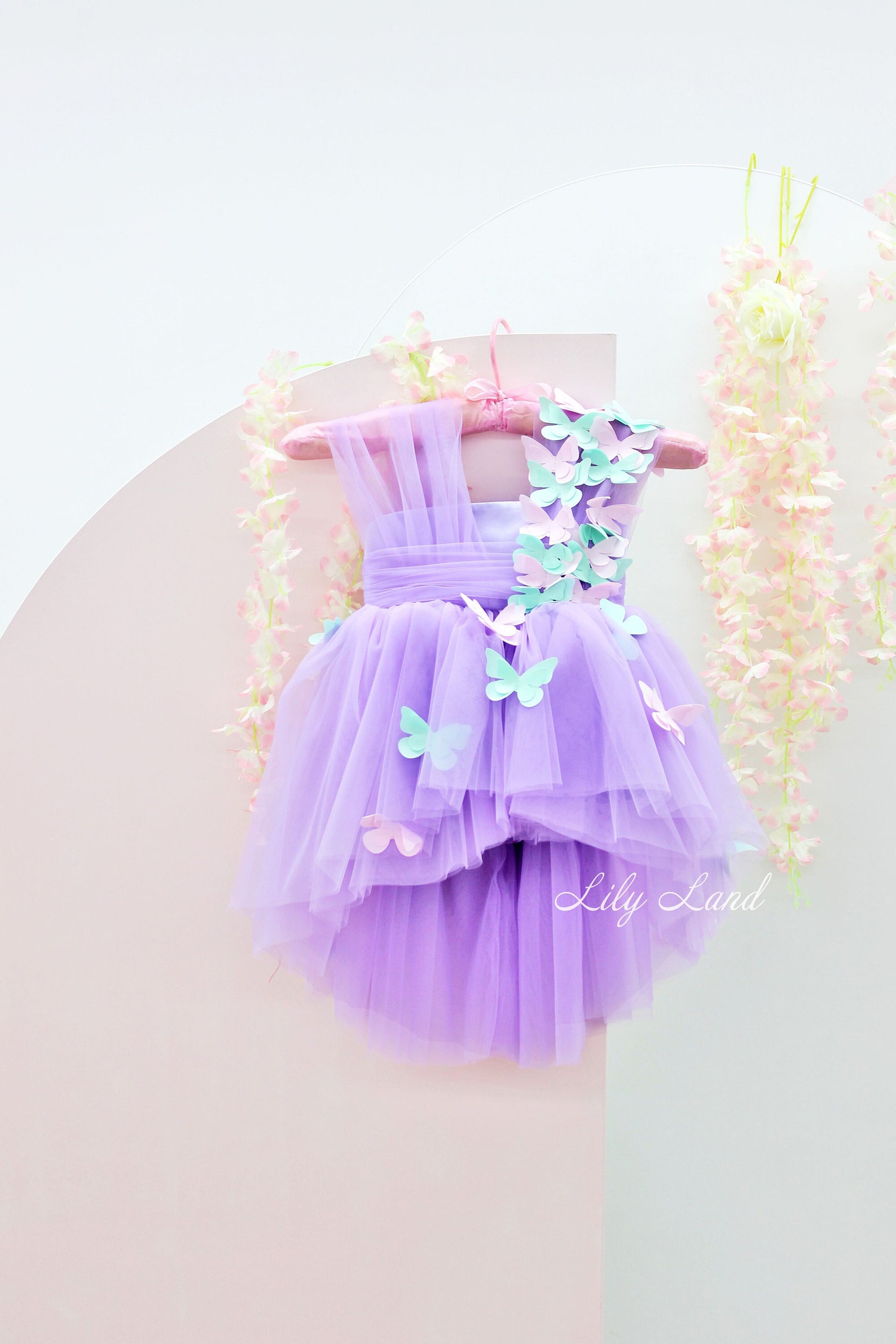 Floryme 3D Butterfly Knee-length Baby Girl Birthday Dress