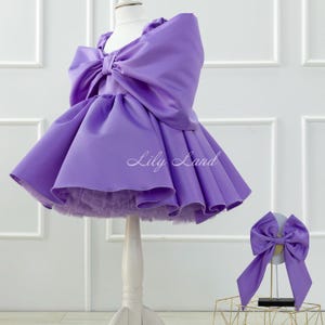 Lavender Purple Birthday Baby Dress Graduation Prom Gown, Wedding Flower Girl Outfit,Dance Party Princess Special Pageant Occasion Dress