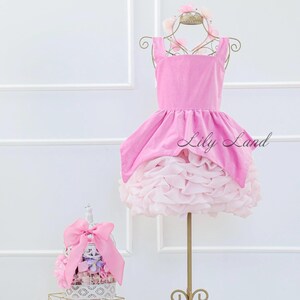 Pink Velvet Puffy Flower Girl Dress, Tutu Birthday Baby Dance Party Attire, Pageant Toddler Prom Gown, Wedding Bridesmaid Special Occasion