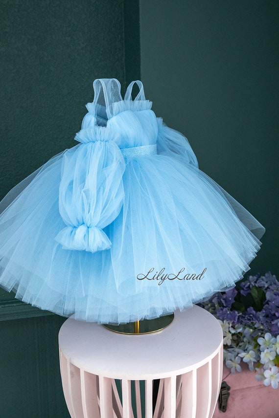 light blue tutu dress Diamonds 'N' Pearls The dress has a puffy midi skirt with a short underskirt in light blue Blue Tutu Prom Ball Gown