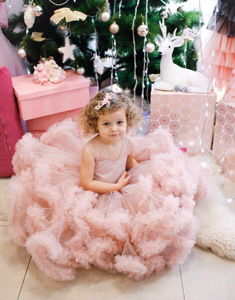 Baby birthday dress puffypuffy girl dress flower girl Etsy