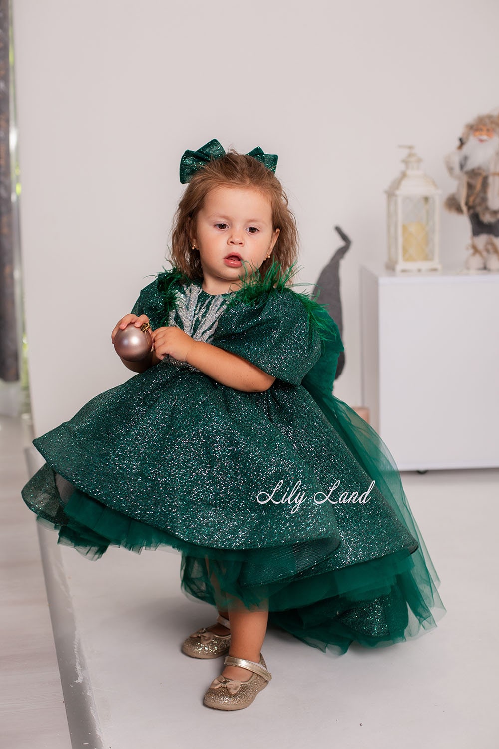 Emerald Green Infant Dress Oui Babe Emerald Green Baby Girl Green Romper  Ready To Ship -Size