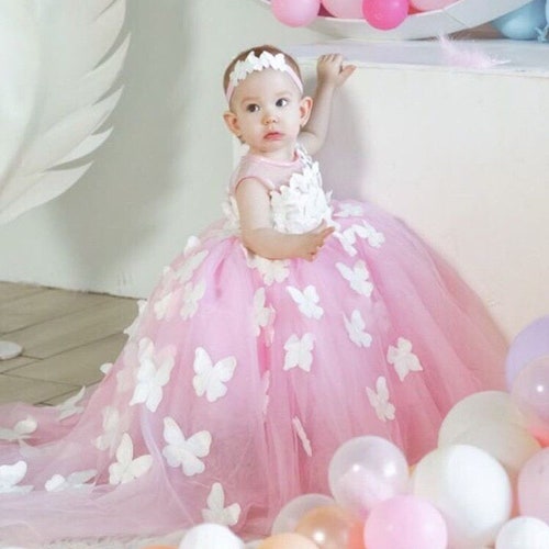 Butterfly Style Baby Dress First Birthday Butterflies Party Etsy