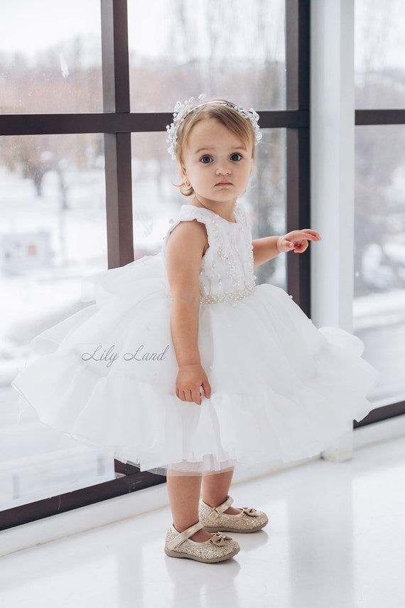 Ivory Flower Girl Shoes Kids Ivory Dress Shoes Ivory Flower Girl Dresses,  First Communion, Baptism Christening