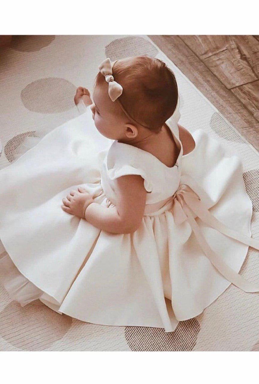 Ivory baby girl dress for first birthday party, infant satin dress, Ivory baby outfit formal clothes, beautiful dresses for babies princess Ivory baby girl dress for first birthday party, infant satin dress, Ivory baby outfit formal clothes, beautiful dresses for babies princess