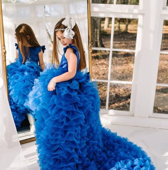 Kleding Meisjeskleding Babykleding voor meisjes Jurken Kerst babymeisje blauwe sprankelende jurk voor fotoshoot Unieke Eerste verjaardag baby jurk Meisje Prinses blauwe outfit Peuter tule glanzende jurk 