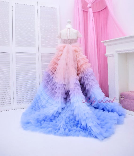 chinese dress ladies Pastel Pink Tie Dye Maxi Dress - Girls Dress - Maxi Dress