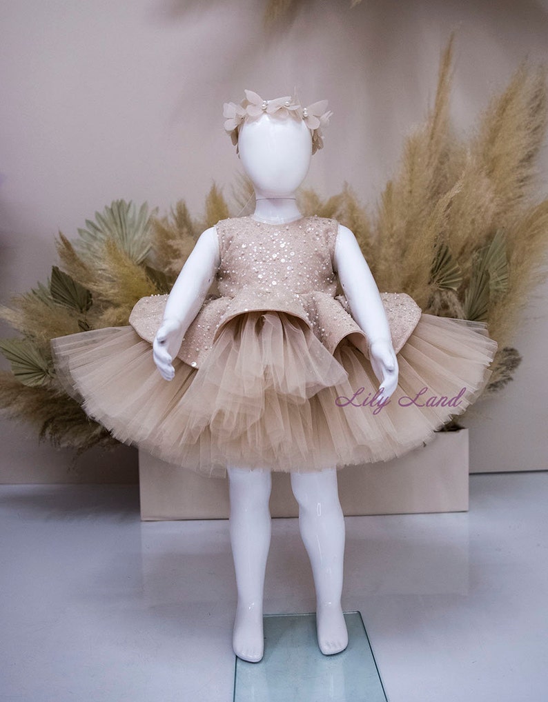 Sparkling Birthday Party Girl Dress Blue Flower Girl Dress Etsy